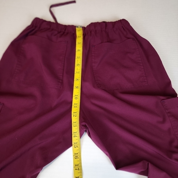 Koi Basics size M women scrub pants uniform wine color - Picture 8 of 13
